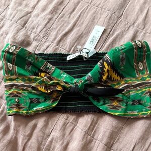 Alice + Olivia Multicolor Patterned Crop Top